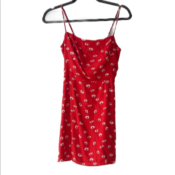 Aritzia Red Floral Mini Dress - Picture 5 of 14